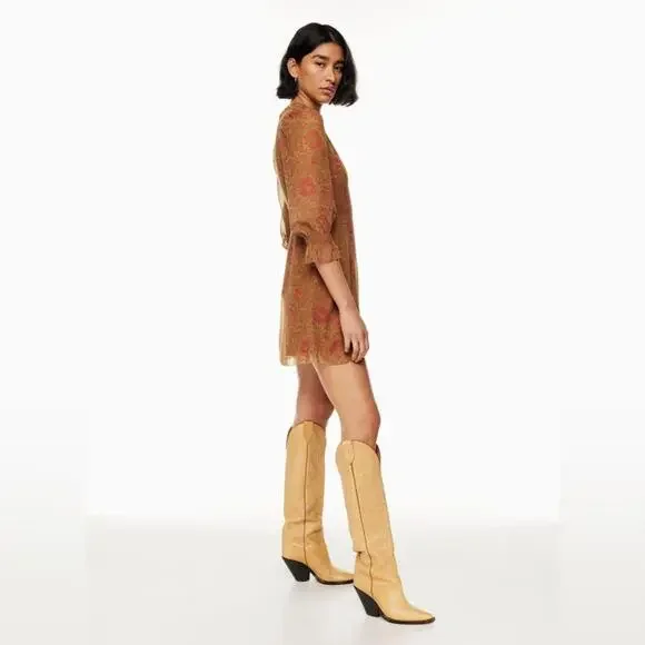 Aritzia Swept Puff-sleeve mini dress - Picture 5 of 13